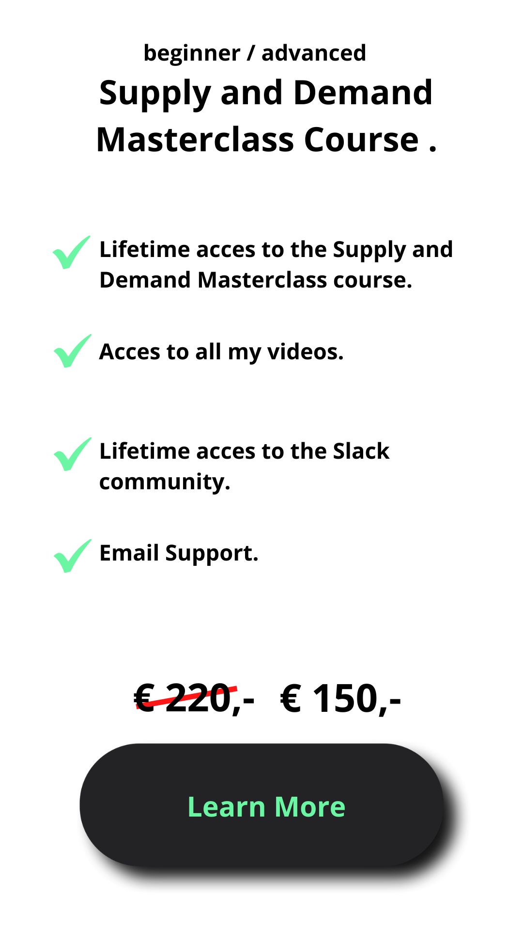 Supply and Demand Masterclass course