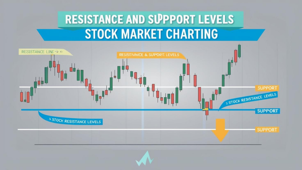 how to draw resistance and support?